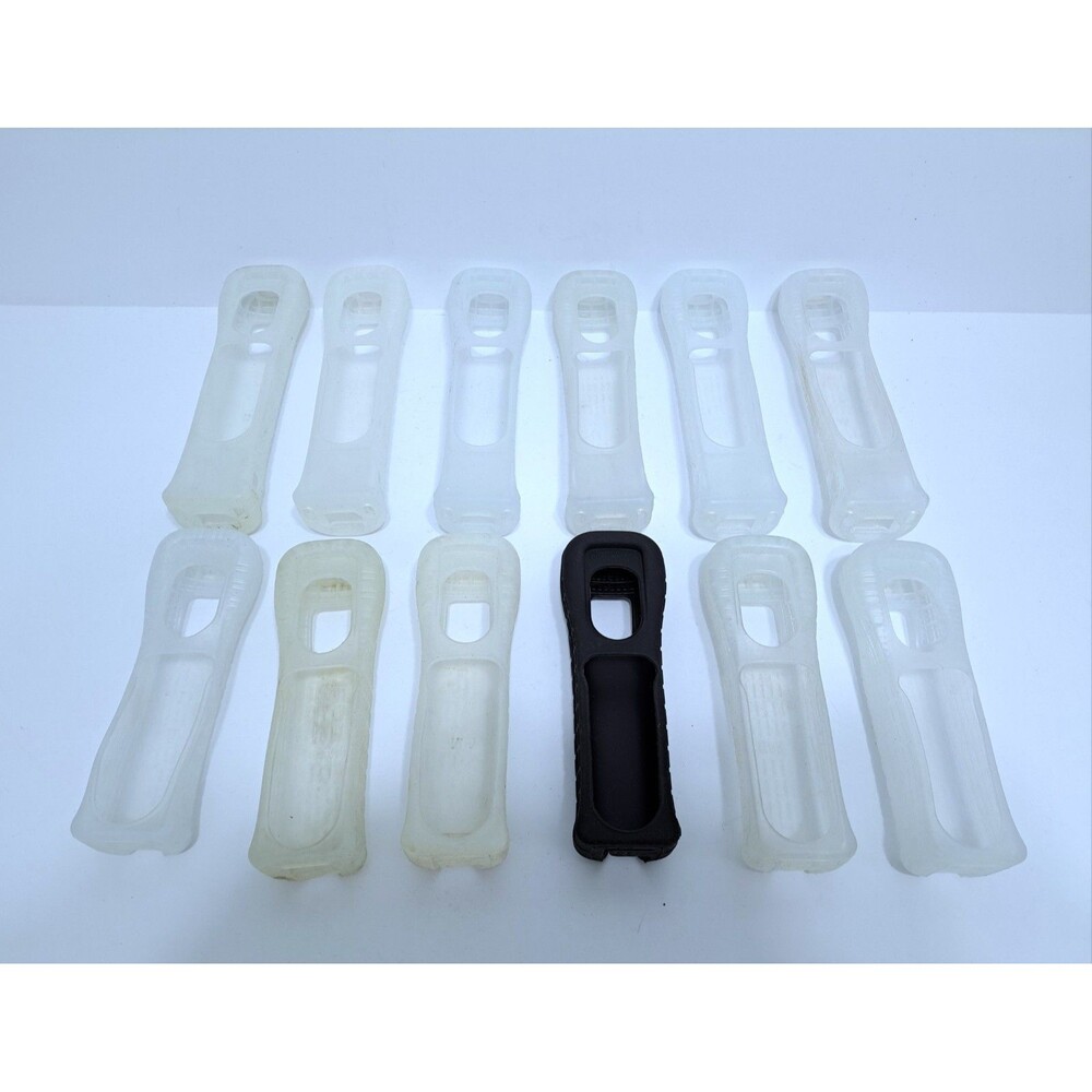 Lot of 12 Official Nintendo Wii Remote Silicone Gel Cover Grip Sleeves